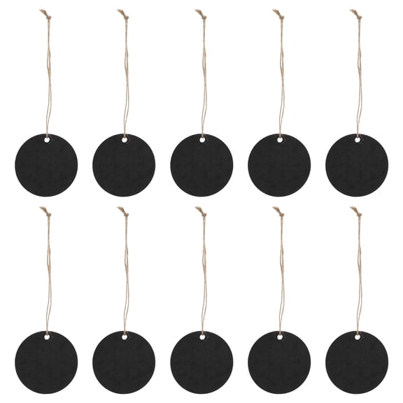 10Pcs Small Blackboard Pendant with Hemp Rope Double-Sided Mini Chalkboard Signs for Home Decor Wedding Tags and Diy Crafts