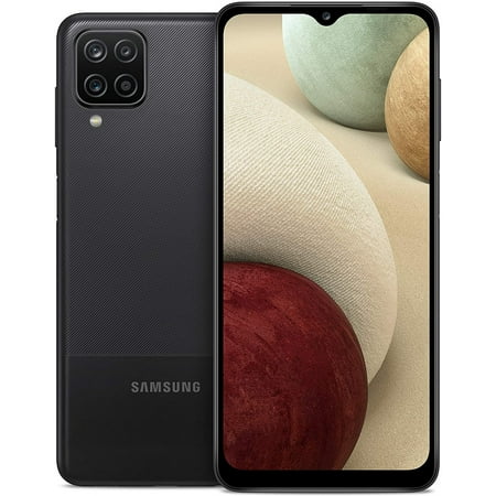 Used Samsung Galaxy A12 Smartphone, Fully Unlocked,32 GB Storage + 3 GB RAM, Black
