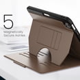 thumbnail image 3 of Business-Style Case for iPad Air 11-inch (2024), Model A2902/A2903/A2904 Case, Heavy-Duty Case with Magnetic Stand /Pencil Holder /Auto Sleep Wake Function, Protective Classic Thin Folio Cover, Brown, 3 of 9