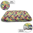 thumbnail image 3 of Abstract Pet Bed, Colorful Surreal Shapes Dots and Stripes Round, Chew Resistant Pad for Dogs and Cats Cushion with Removable Cover, 24" x 39", Sea Blue Mustard, by Ambesonne, 3 of 4