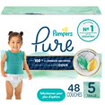 thumbnail image 2 of Pampers Pure Baby Diapers, Size 5 (27+ lbs), 48, Up to 100% Leakproof, Premium Hypoallergenic Soft Diapers, 2 of 24