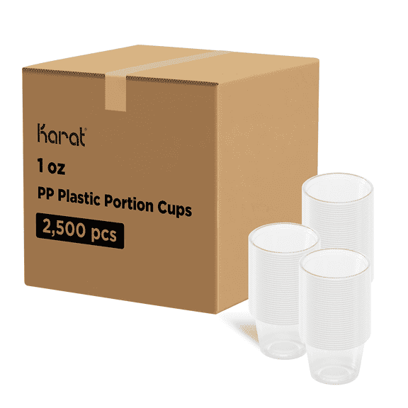 Karat [1 oz - 2500 ct] Plastic Portion Cups | Clear