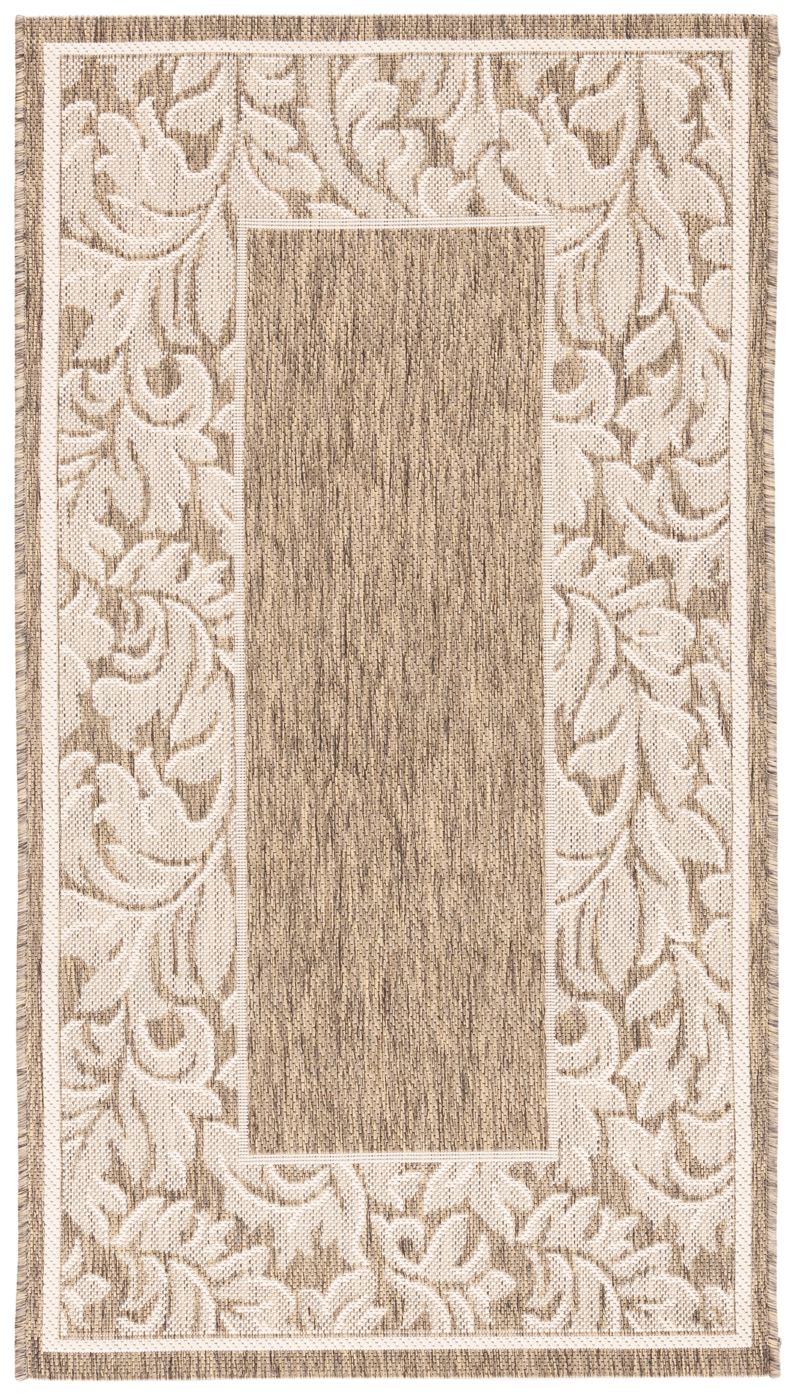 Safavieh Courtyard Steve Oriental Indoor/Outdoor Area Rug, Brown/Natural, 4' x 5'7"
