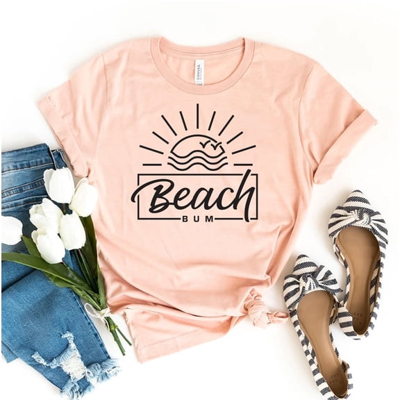 Beach Bum T-shirt Summer Vacation Shirt Friends Tee Vacay Mode Gift Hiking Retro Top Adventure Shirts Women's Funny Beachy Fun Life