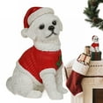 thumbnail image 6 of Christmas Dog Figurine Wearing Santa Hat – 5.9" Holiday Decoration Statue,Realistic Detailed Christmas Figurines Playset,Resin Chrismas Dog Toys,Christmas Decor(Style B), 6 of 9