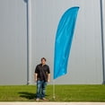 thumbnail image 2 of Vispronet - Premium Teal Solid Feather Flag Kit - 13ft Knitted Polyester Swooper Flag with High-Wind Pole Set, Ground Spike, Cross Flag Base and Weight Bag - Dyed in The USA, 2 of 8