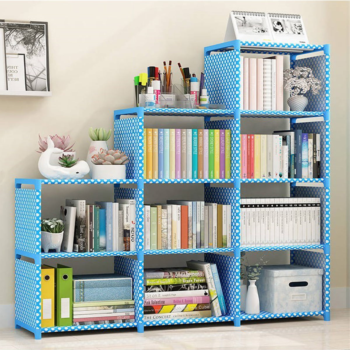 Bookcase Book Shelves Bookshelf Storage Bin Display Shelving Unit Organizer 