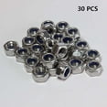 thumbnail image 2 of 30 Pieces Lock Nut Hex Nut Stainless Steel Flange Self-Locking Lock Nut Kits M6 (6mm), 2 of 5