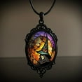 thumbnail image 3 of Gothic Bat Glass Pendant Necklace for Women, Vintage Gothic Rope Chain, Witch Bat Choker, Dark Punk Style Necklace, Victoria Emboss Necklace Mystic Witch Jewelry Accessories, 3 of 3