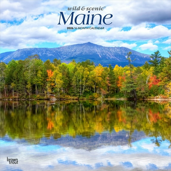 Maine Wild & Scenic | 2026 12x24" (Hanging) Wall Calendar | Plastic-Free