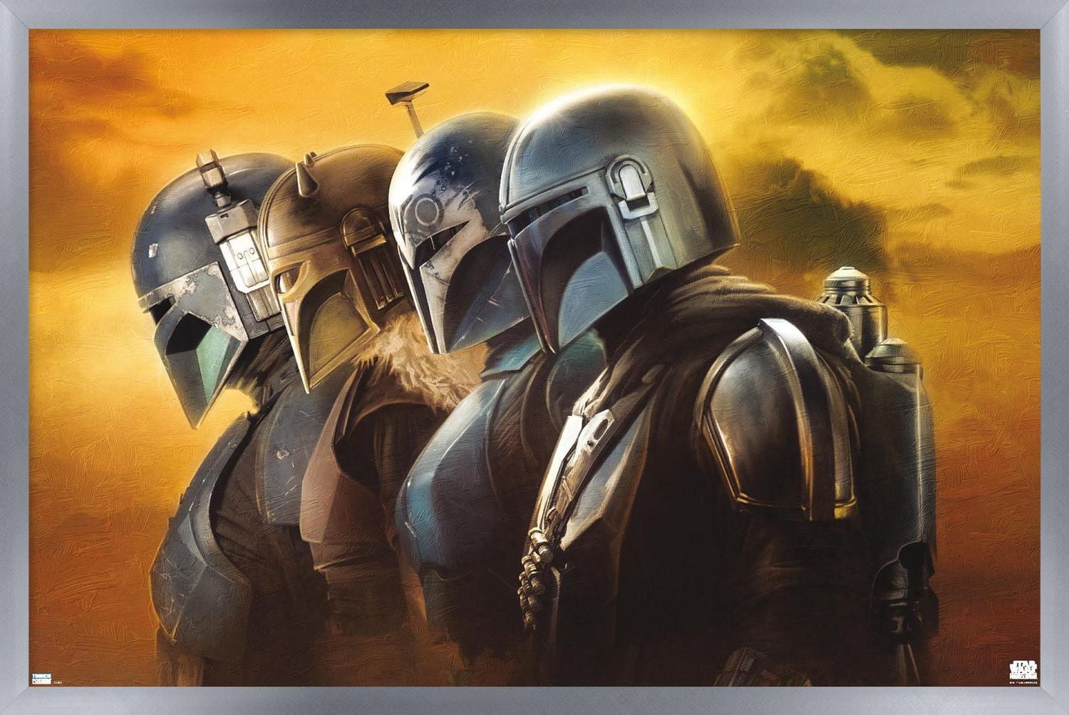 Star Wars: The Mandalorian Season 3 - Helmets Wall Poster