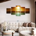 thumbnail image 2 of Elephant Stock La Digue Island Seychelles Sky Wall Art - Horizontal Multi Panel Canvas - Living Room Wall Decor - Beach Multi Panel - Teal And Orange Decor - 92" x 42", 2 of 8
