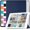 A_Navy Blue (with Clear Back), variant on iPad Air 1st 2nd 9.7 5th 6th Inch [ Air 1 2 iPad 5 6 ] A1893 A1822 A1566 MD785LL/A MD788LL/A MD786LL/A MD789LL/A MD787LL/A MD790LL/A Shockproof Printed Cover Clear Transparent Back Shell - Deer Print