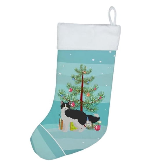 La Perm #1 Cat Merry Christmas Christmas Stocking 13.5 in x 18 in