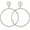 D:Silver1, variant on Geometric Double Circle Round Stud Earrings Women's Lucky Number 8 Shape Hollow Big Hoop Earrings