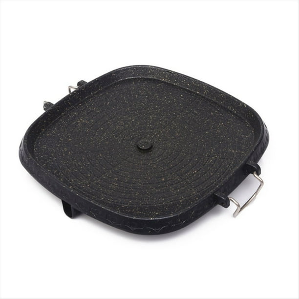 Sartén para Barbacoa Coreana, Cuadrado de Estilo Coreano para Barbacoa con Piedra, Estufa de Gas Portátil, Parrilla para Barbacoa, Cocina Al Aire Libre