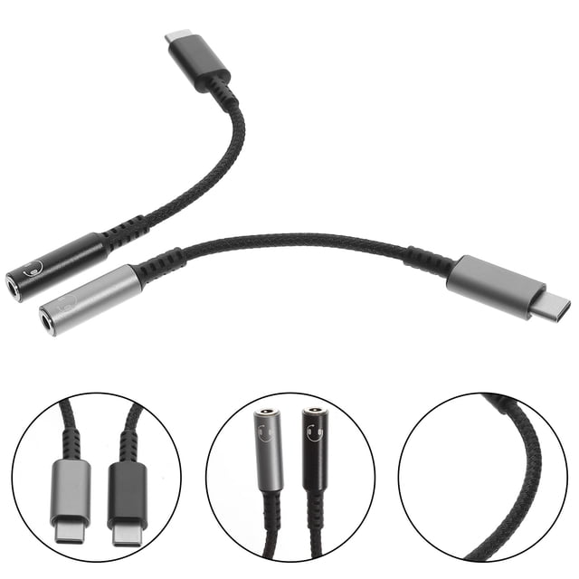 SOPOTUTU 2Ud Conversor De Auriculares Tipo 3.5mm Práctico Y Duradero