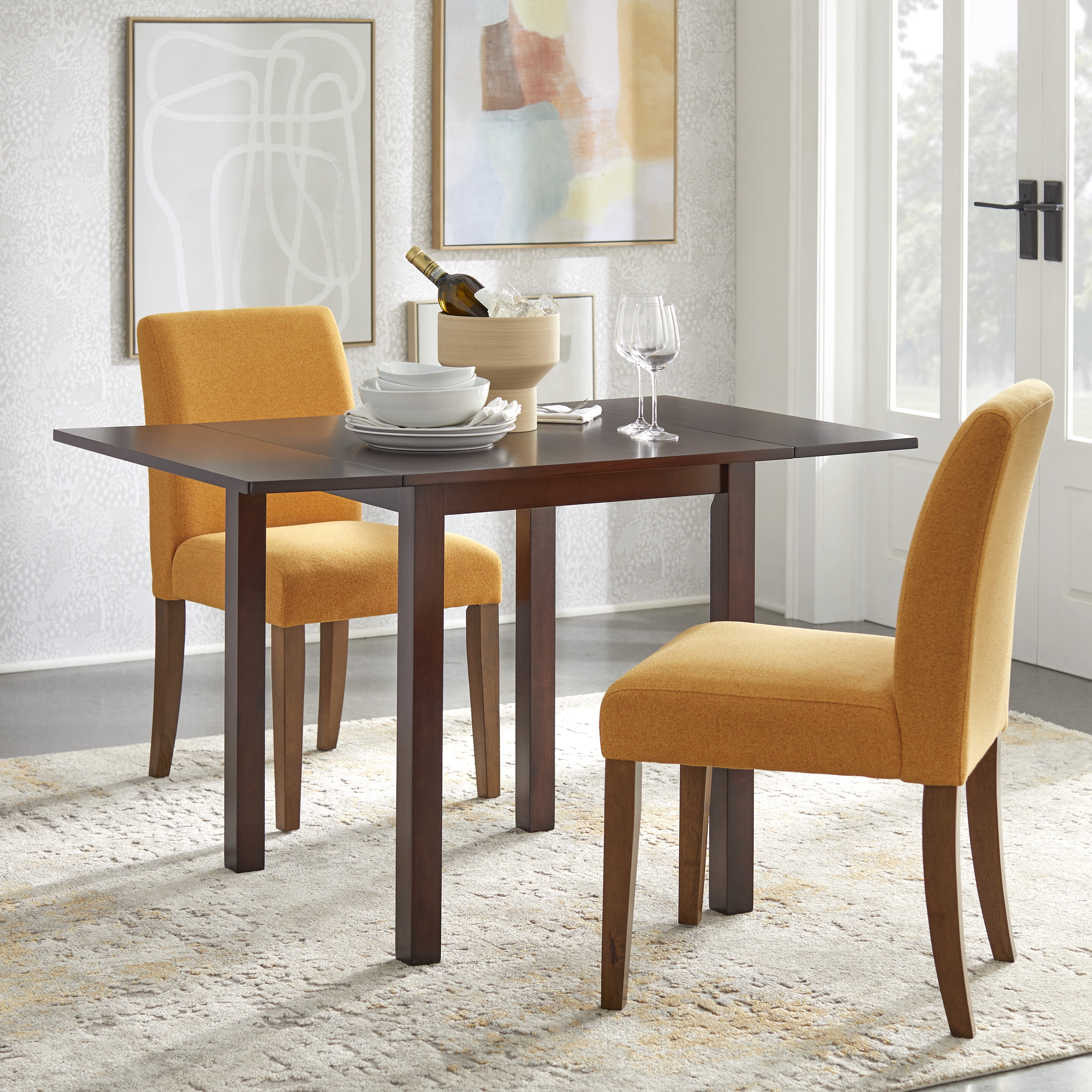 TMS Eliana Dining Chair, Set of 2, Sunflower Yellow