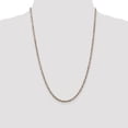 thumbnail image 2 of 925 Sterling Silver Rose 2.5mm Rope Chain Necklace Pendant Charm, 2 of 9