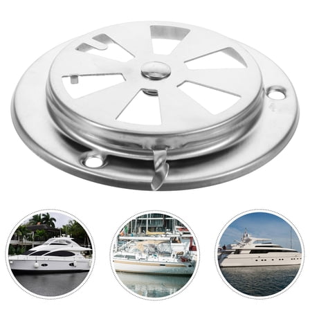 SEWOART Stainless Steel Round Oven Vent Cover with Adjustable Damper for Rv Air Exhaust
