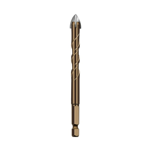 Pompotops Cross Four Blade Drill Bit Ceramic Tile Hexagonal Handle Brick Wall Cement Ceramic Perforated Drill Clearance