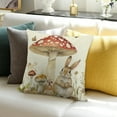 thumbnail image 3 of Creowell Beatrix Potter Rabbit Mushroom Pillow Case Couch Decor 18x18in, 3 of 5