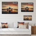 thumbnail image 4 of Designart "Ready For Take Off Plane Photo Skyward Ascent" Modern Print on Natural Pine Wood, 4 of 5