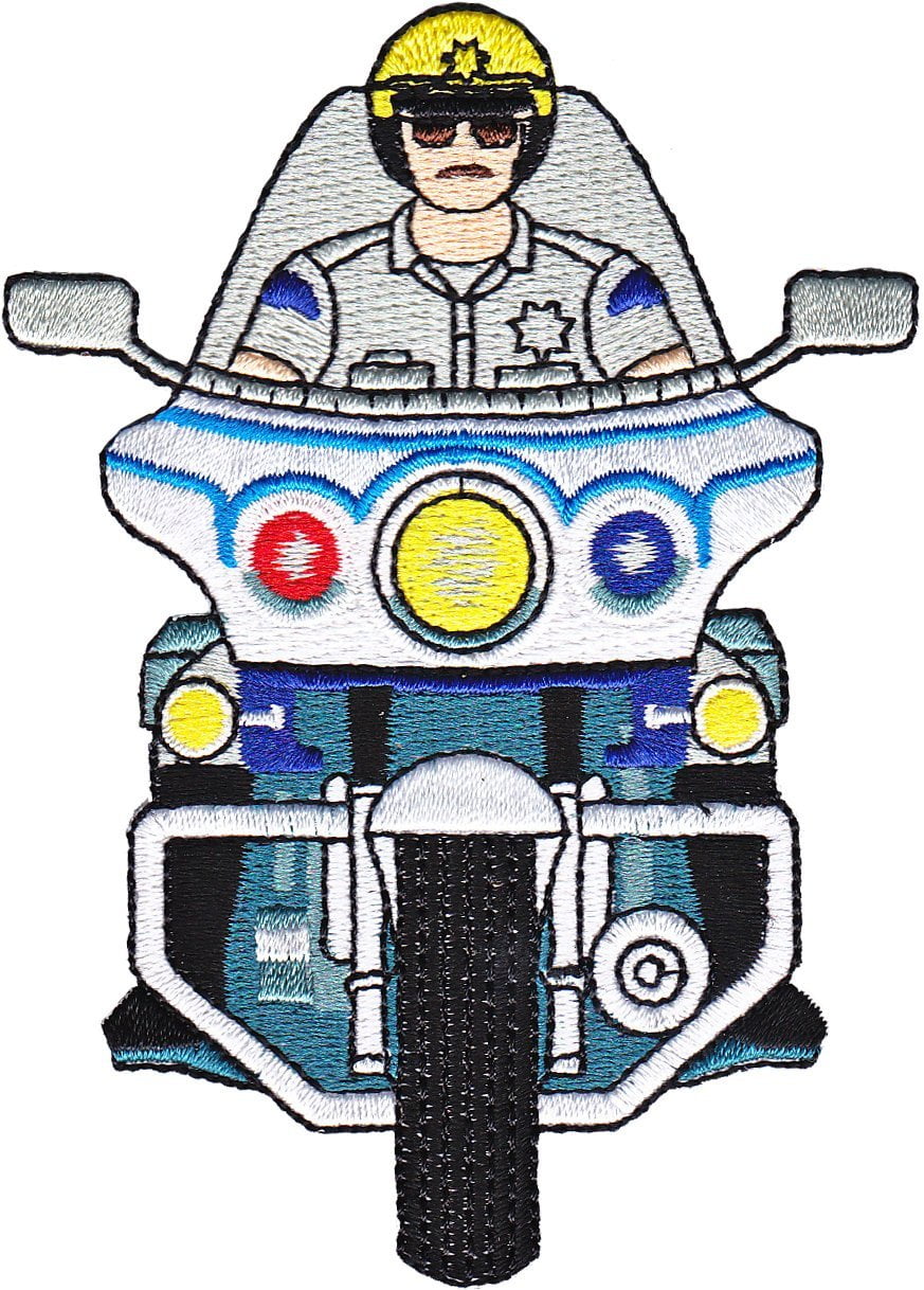 Patch - Automoblies - Motorcycle Cop Iron On Gifts New Licensed p-4177 - Patch - Automoblies - Motorcycle Cop Iron On Gifts New Licensed p-4177 -
