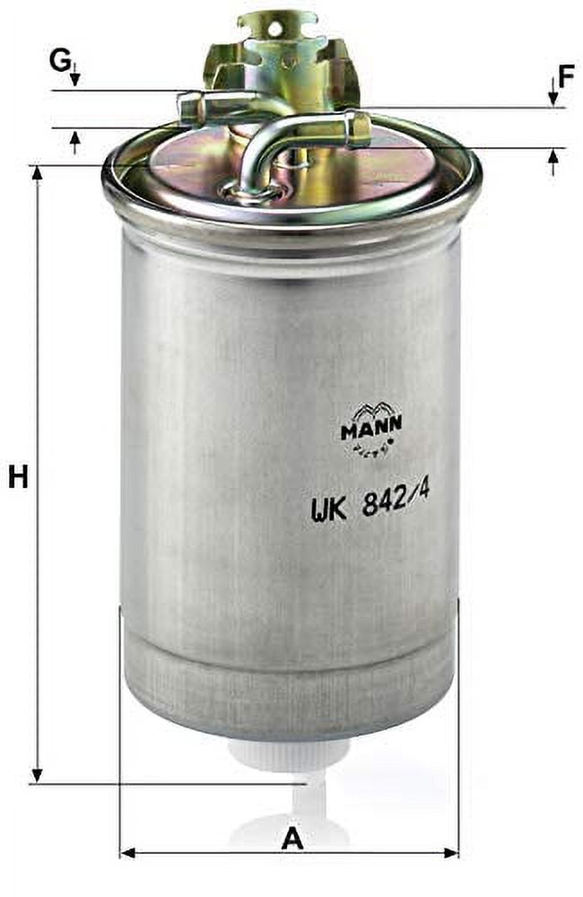 Mann-Hummel WK 842/4 - Inline Fuel Filter Fits select: 1998 VOLKSWAGEN JETTA, 1996-1997 VOLKSWAGEN PASSAT