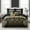 Black/Silver, variant on Nanshing Mollybee 7 Piece Traditional Floral Comforter Set, Red Gold, Queen