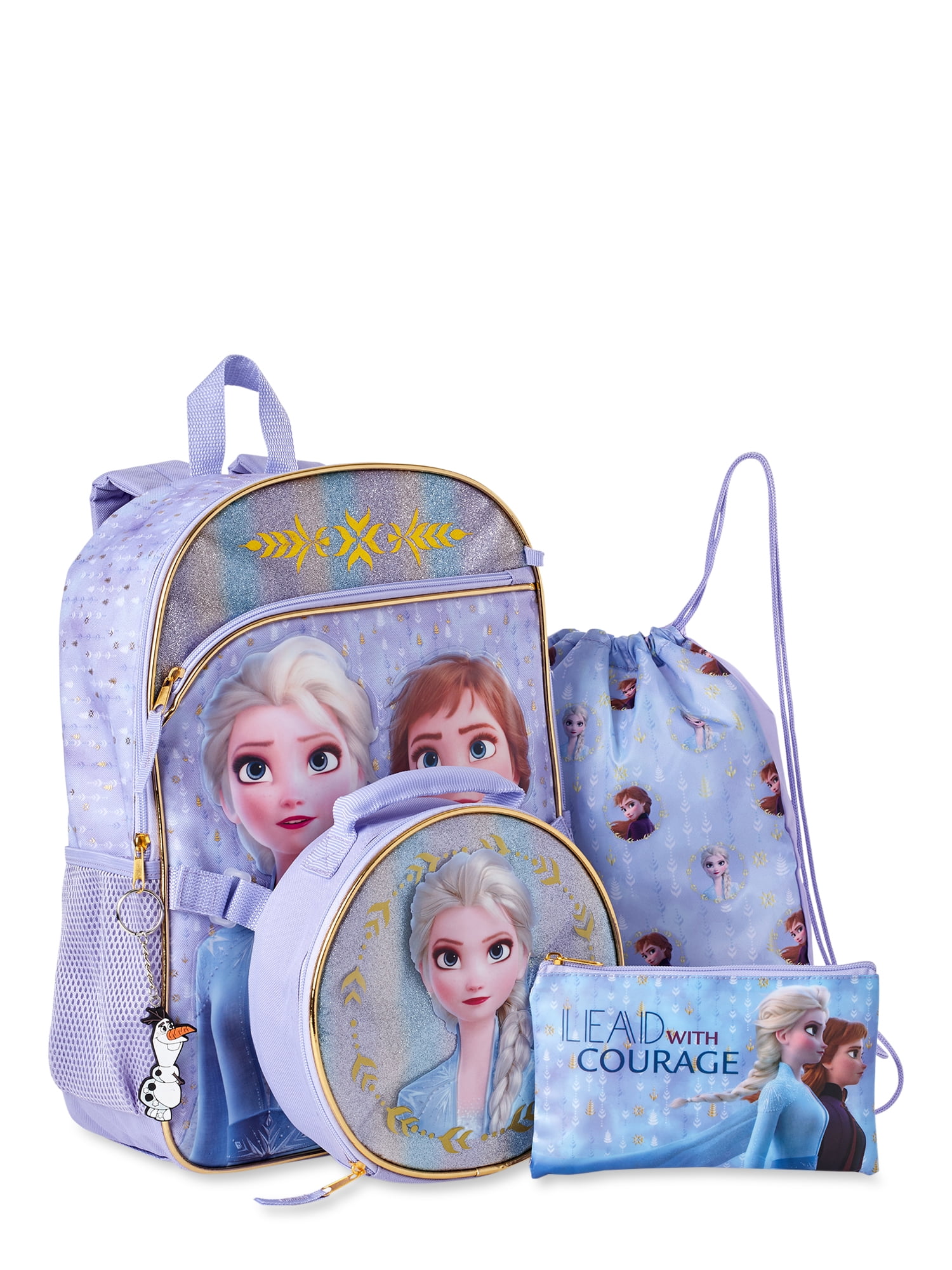 Disney Frozen Snow Queen 5 Piece Backpack Set,New! 