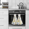 thumbnail image 5 of GZHJMY Floral Bee Hanging Kitchen Towels - Sunflower Daisy Flowers Hand Towels with Loops Set of 2 Honeycomb Dish Towel Washcloth Botanical Tie Towel for Bathroom, 5 of 7