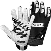 Battle Sports Finally Rich Adult Football Gloves - Medium - Black/White