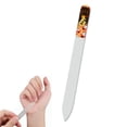 thumbnail image 1 of Lima de uñas de vidrio 3D, superficie de grano grabado de doble cara, limas de uñas para pedicura de dedos, lima de uñas para gatos, 1 of 5