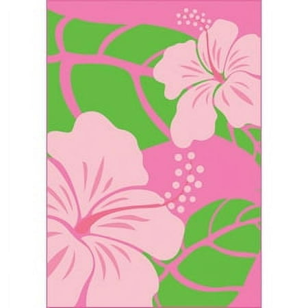 Gift Wrap Glh10 Note Cardshibiscus Nui Pink