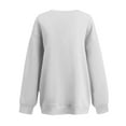 thumbnail image 5 of Duoif Womens Sweatshirt, Oversized Solid Color Sweatshirt with Pocket - Women's Loose Pullover Sweatshirt for Women Grey XXXL, 5 of 5