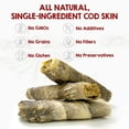 thumbnail image 3 of Riley's Cod Skins for Dogs - Air Dried Single Ingredient Dog Treats - Short, Hand Wrapped Cod Skin Dog Treats - Sustainably Caught in Iceland - 3 Pack 5 inch Chew Sticks, 3 of 10