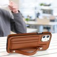 thumbnail image 6 of Nalacover Wallet Case for iPhone 12/12 Pro, Business PU Leather Unique Design Wristband Kickstand Credit Card Holder Slots Shockproof Scratch Resistant Phone Case for iPhone 12/12 Pro,Brown, 6 of 6