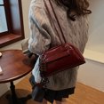 thumbnail image 4 of Bolso Bolos Boston Hombro para Mujer Cierre Cuero PU Color Sólido Mano El Viajes Compras, 4 of 9