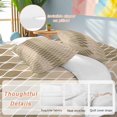 thumbnail image 4 of Abstract Art Duvet Cover Set Queen Size Brown Khaki Ombre Geometric Wavy Lines Soft Lightweight Comforter Covers 4 Piece Bedding Set with 1 Duvet Cover 1 Bed Sheet & 2 Pillow Shams, 4 of 8