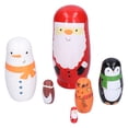 thumbnail image 3 of YAHHU 6Pcs Russian Nesting Dolls Wooden Painted Art Crafts Cartoon Ornament for Home Decoration Desktop Figurines, 3 of 4