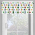thumbnail image 4 of Ambesonne Abstract Valance & Curtain, Colored Big Polka Dots, 55"x45", Multicolor, 4 of 6
