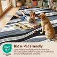 thumbnail image 4 of Design&I 6'x9' Washable Area Rug Long Hallway Composition Waves Rows Entryway Hallways Shower for Dining Room, Under Table, Office, Snag-Free, 4 of 7