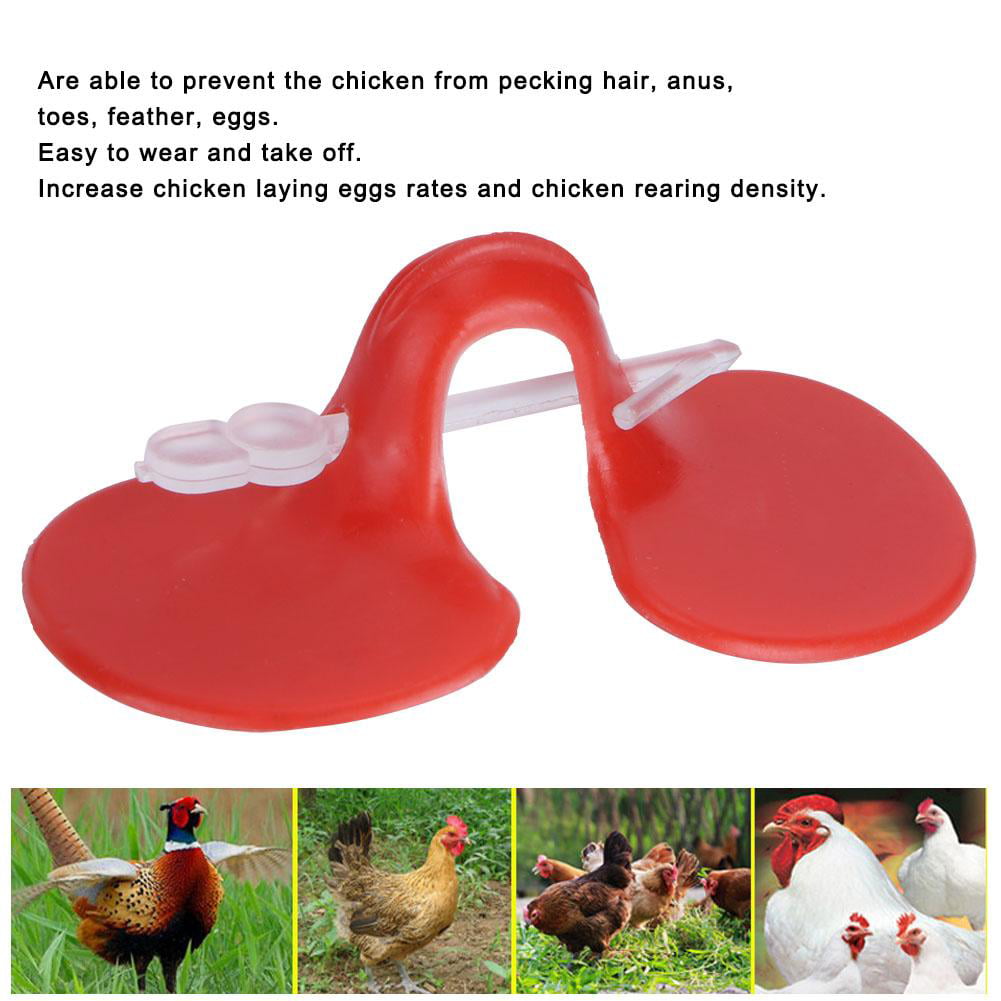 25 Chicken Eyes Glasses Livestock Avoid Hen Pecking Poultry Plastic 