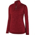 thumbnail image 1 of ASI 2957.040.2XL Ladies Intensify Black Heather 1 by 4 Zip Pullover, Red - 2XL, 1 of 1