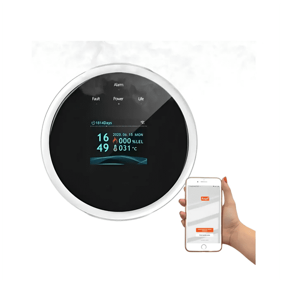 Sensor Alarma Gas Lp Natural Detector De Fuga Wifi Propano