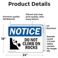 thumbnail image 2 of (2 Pack) Do Not Climb On Rocks Sign, 2 of 7