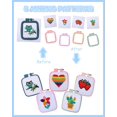 thumbnail image 3 of Kit de punto de cruz Pollieay para niños de 7 a 13 años con 5 patrones de proyectos, 3 of 6