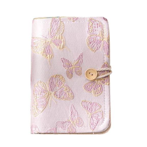 Embroidered Floral A6 Binder Journal, Rope-Tied Button Closure, Refillable 6-Ring Notebook, 180 Lined Pages, Travel & Daily Planner for Study Organization