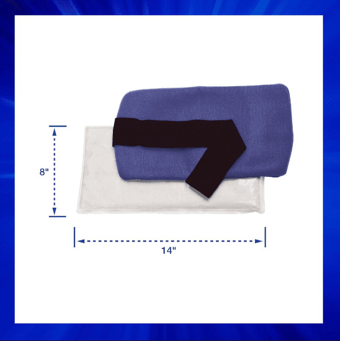 ThermiPaq 8" x 14" Reusable Icy Cold Pack Pain Relief Wrap Therapy, Support Injury Recovery, Large